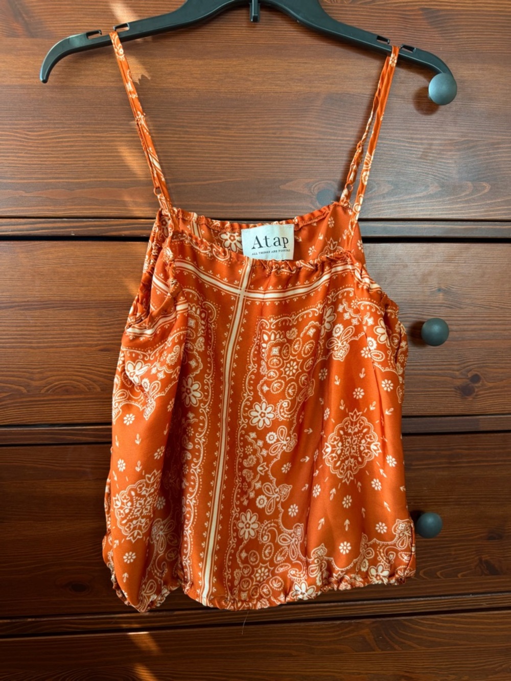 A.T.A.P. Rust Orange Paisley / Bandana Cami